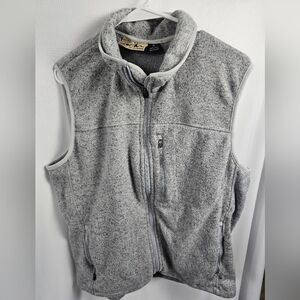 Men's Gray Full-Zip Fleece Vest
